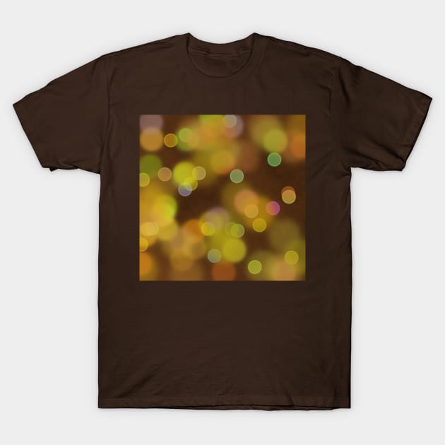 A Golden Christmas Pattern on  Fawn Brown T-Shirt by ButterflyInTheAttic